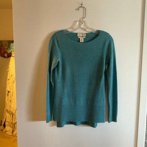 Nanette Lepore Turquoise Heather 2-Ply Cashmere Sweater - XS/S